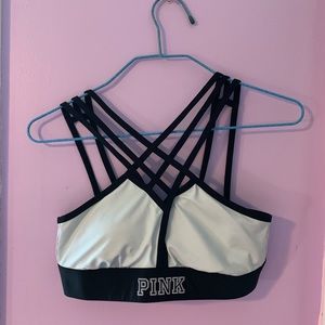 PINK Victoria's Secret Intimates & Sleepwear - PINK Ultimate Strappy Sports Bra/Ice Blue,Blk/SP PINK Victoria's Secret Intimates & Sleepwear - PINK Ultimate Strappy Sports Bra/Ice Blue,Blk/SP